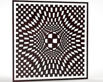 Optical Illusion Wall Panel Decor: CNC Laser Cut File (Digital Download)