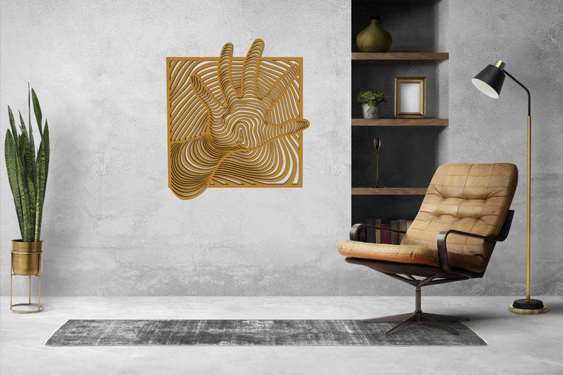 Optical Art Hand Illusion: Laser Cut Vector Files (digital Download) - Etsy
