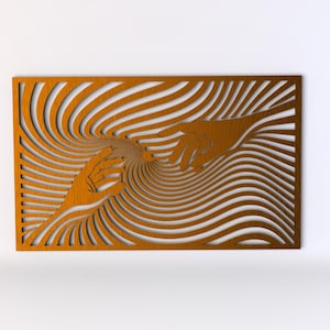 Optische Kunst, Hand Illusion, digitaler Download, svg, dxf, pdf, emf, STL, png,jpg,eps - Laserschnitt, Vektor-Datei, Wandkunst, Druckkunst.3D Modell.
