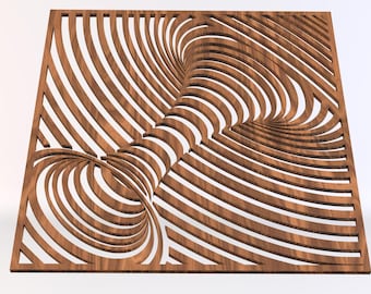 Optical Illusion Wall Art Decor.Dxf,svg, EMF, STL.