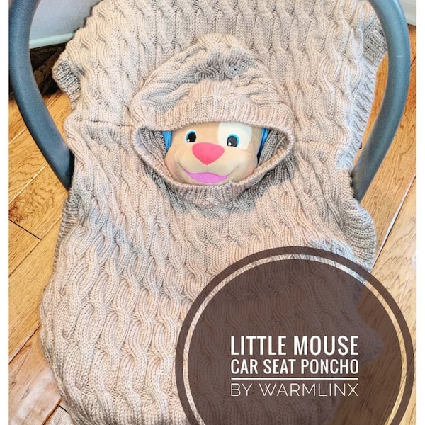 Patroon voor baby's/pasgeborenen - Kleine muis autostoelponcho (één maat)