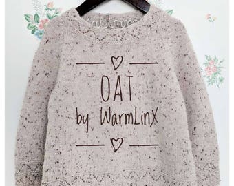 Sweater Pattern - Oat - Mommy and Me Family Matching Sweater Knitting Pattern (only 2 sizes)