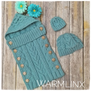 Baby Sleepsack & Beanie Knitting Pattern – Cable Knit (PDF Pattern)