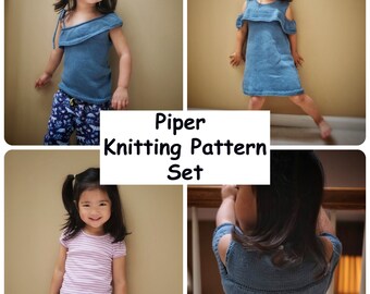 Piper Knitting Pattern Set – Dress, Top & Skirt (Digital Pattern)