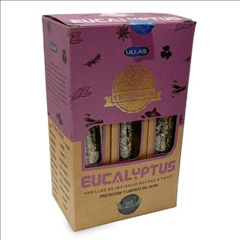 Organico Handmade Incense Sticks 25g Single Box (8 Sticks) Eucalyptus