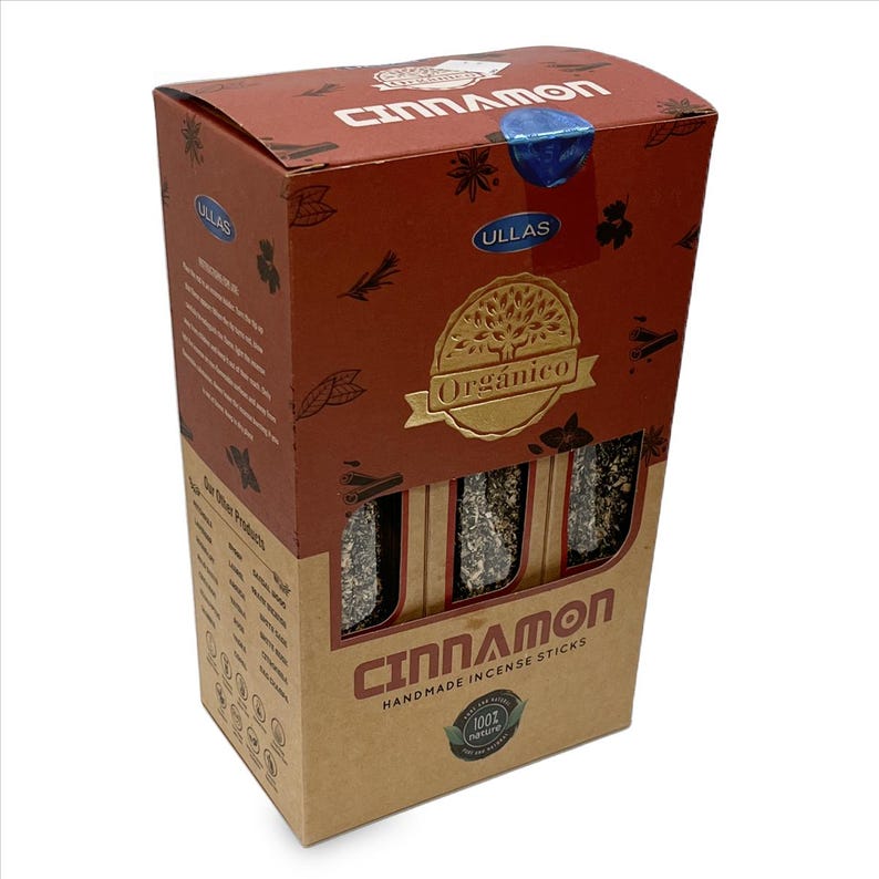 Organico Handmade Incense Sticks 25g Single Box (8 Sticks) Cinnamon