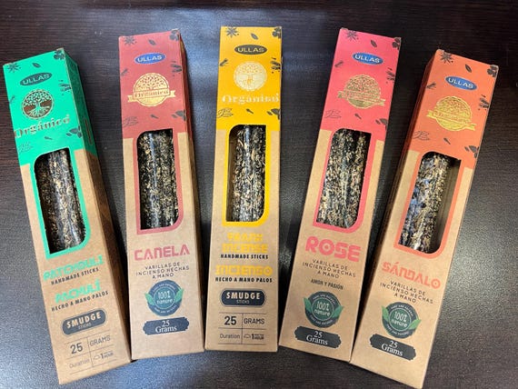 Organico Handmade Incense Sticks 25g Single Box (8 Sticks)