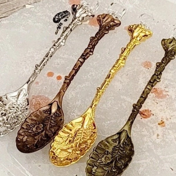 Witch’s Vintage Spoon- Witch Spoons, Gold Spoon, Silver Spoon, Bronze Spoon, Antique Silver Spoon, Magical Spoons, Enchanted Spoons, Vintage