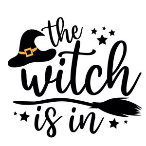 The Witch Is In Watercolor Painting Art Print, Halloween Witch art Print, Halloween Art Print, Witch Art Print, Witch Saying, Witch Season