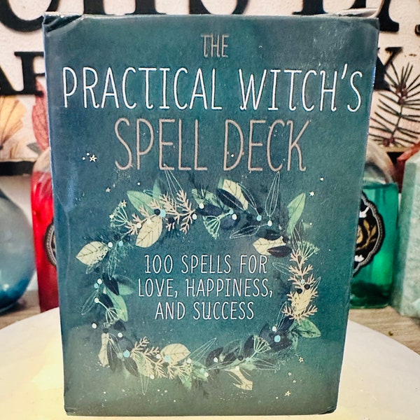 The Practical Witch’s Spell Deck, 100 Spells. Love Spells, Happiness Spells, Success Spells, Moon Spells, Abundance Spells, Witch Spell Deck