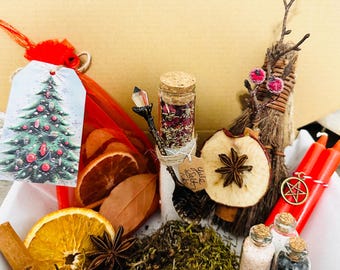 Yule Ritual Kit, Yule Ritual Box, Yule Christmas Celebration Kit, Wiccan Ritual Kit, Witches Yule Ritual Kit, Wicca, Yule, Magic Yule Ritual