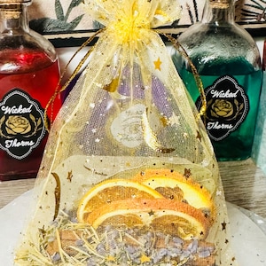 New Year Simmer Pot Spell Bag, Simmer Pot Spell Bag, New Year Simmer Pot, New Years Simmer Pot Spells, Wiccan Simmer Pot, Magic Spell Bags