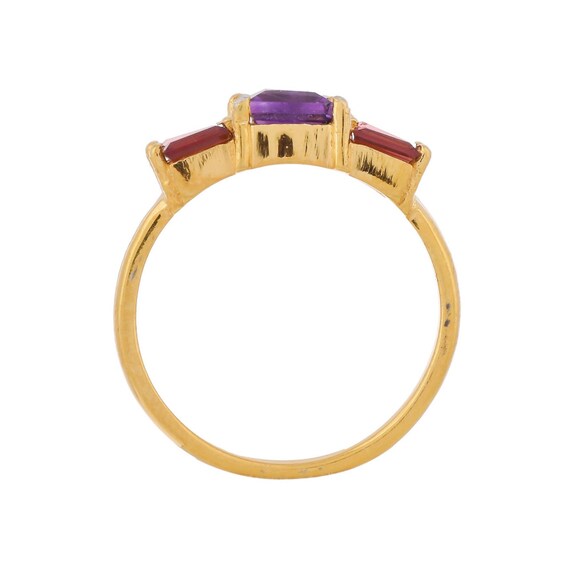 14ct アメジストリング・指輪シルバー925K18YG金ゴールドヴェルメイユ アメジスト リング シルバー925 18金メッキ 2月誕生石 華奢 指輪