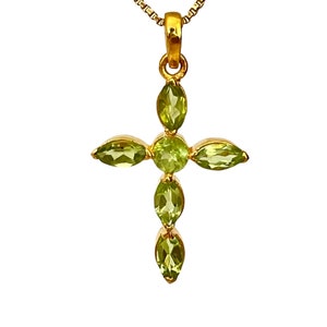 Peridot 14K Gold Vermeil Over Sterling Silver Pendant