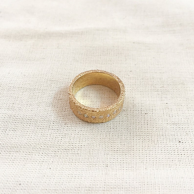 Diamond Vermeil 14K Gold Over Sterling Silver Band