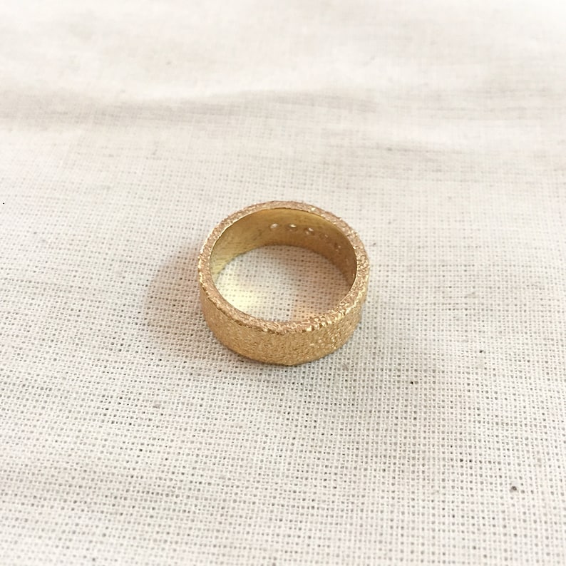 Diamond Vermeil 14K Gold Over Sterling Silver Band
