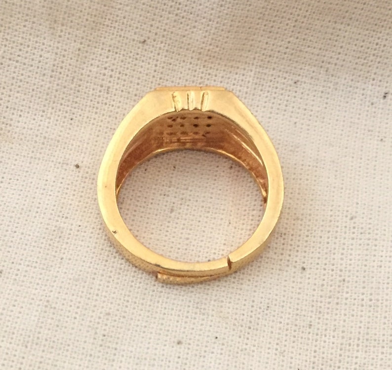 Vermeil 14K Gold Over Sterling Silver Signet Ring