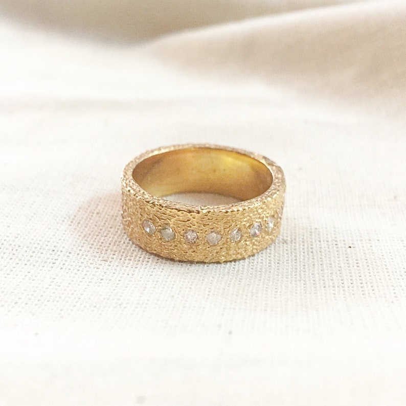 Diamond Vermeil 14K Gold Over Sterling Silver Band