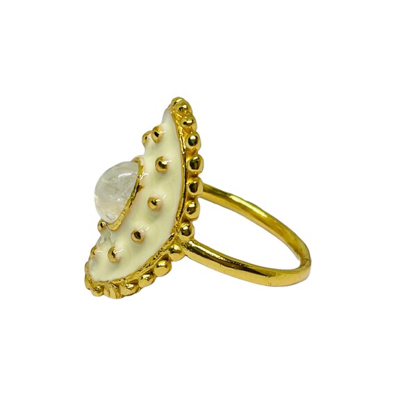 Moonstone 14K Gold Vermeil Over Sterling Silver A… - image 9