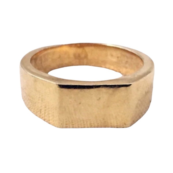 Vermeil 14K Gold Over Sterling Silver Signet Ring