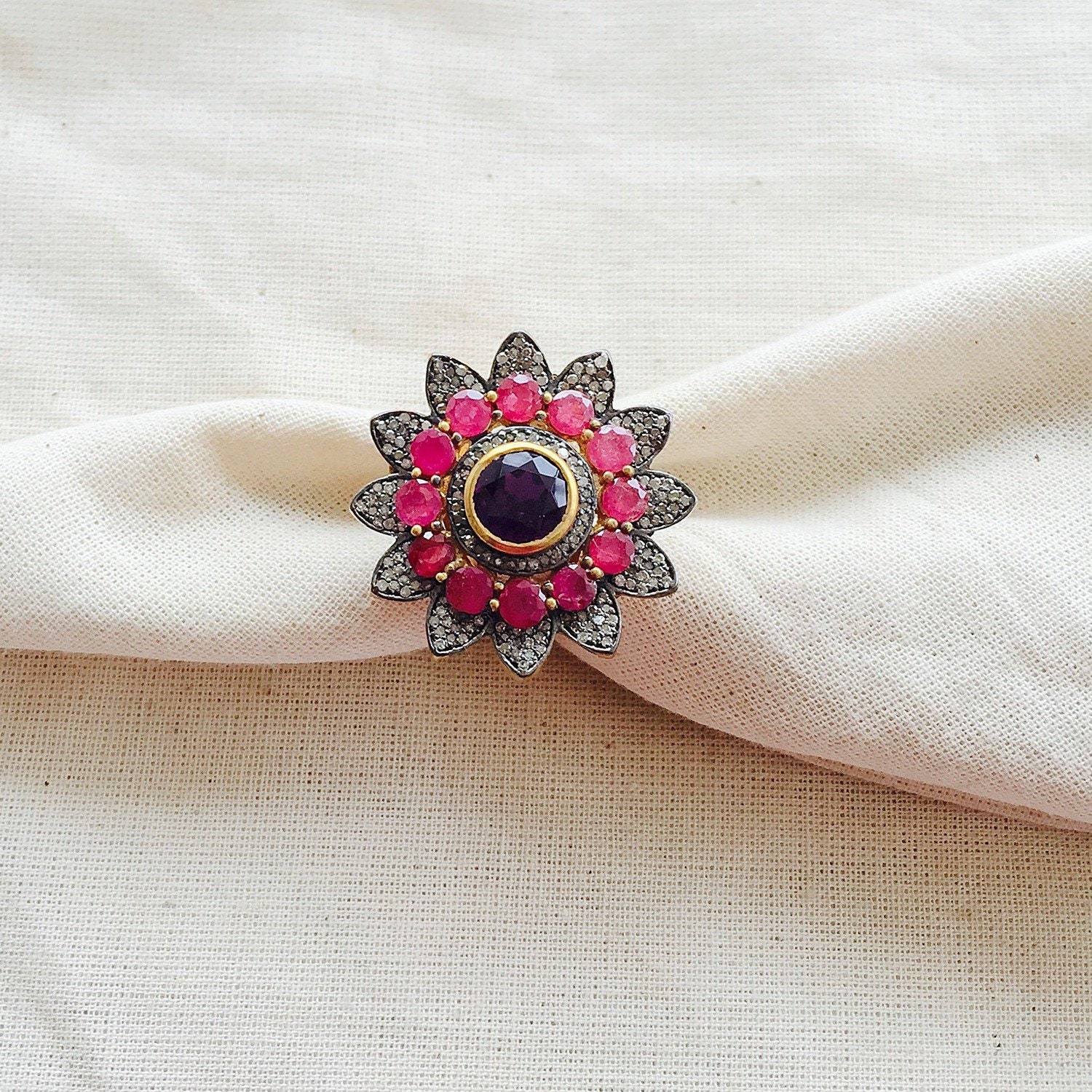 ruby and amethyst engagement ring ruby and amethyst engagement ring