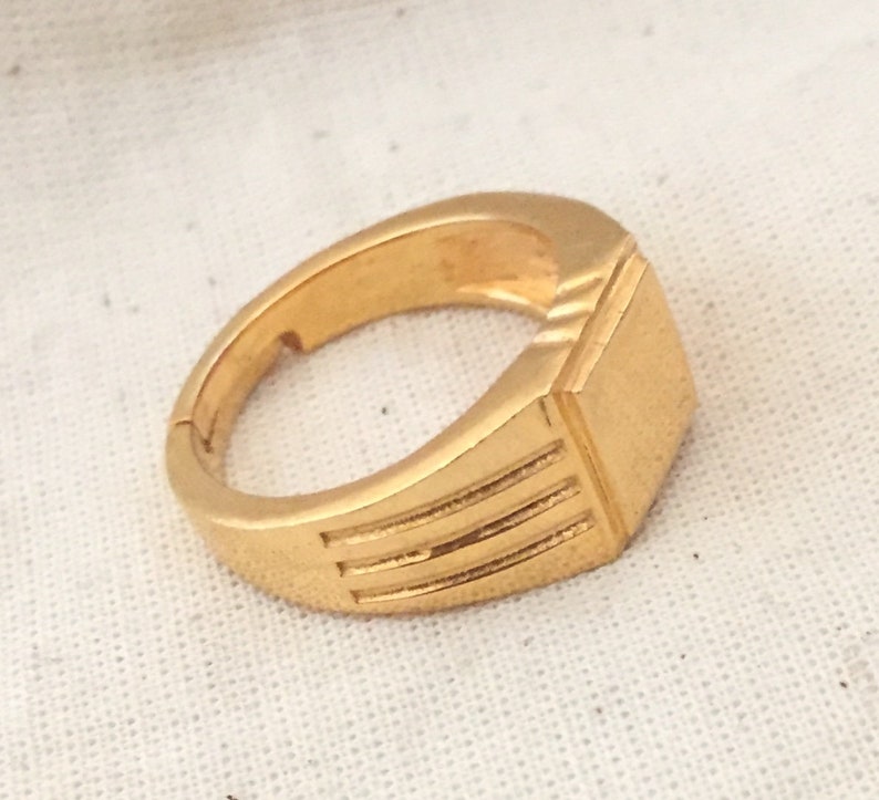 Vermeil 14K Gold Over Sterling Silver Signet Ring