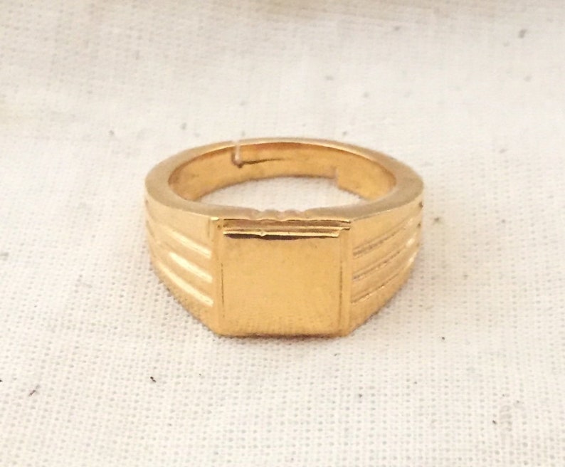 Vermeil 14K Gold Over Sterling Silver Signet Ring