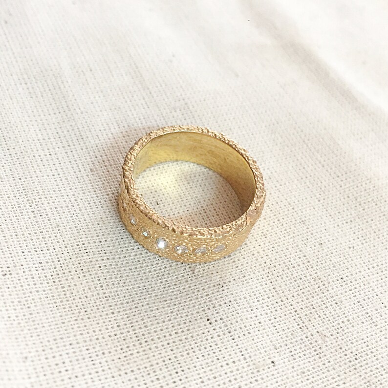Diamond Vermeil 14K Gold Over Sterling Silver Band