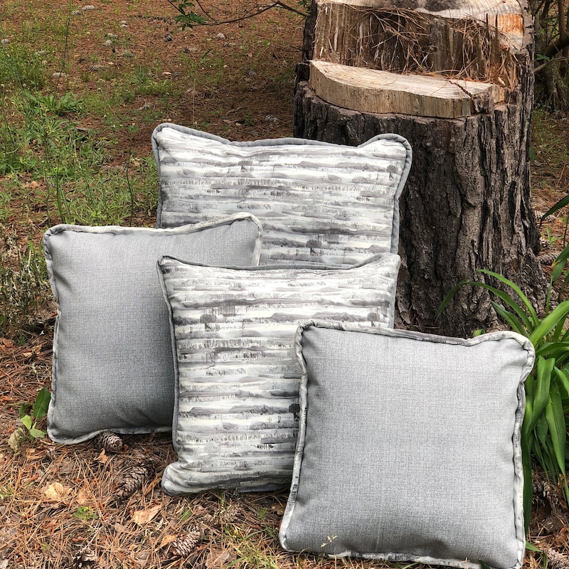 Grey Outdoor Pillow - Etsy