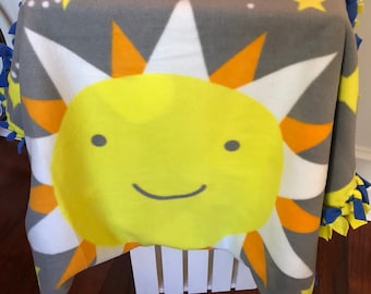Moon & Sunshine Fleece Blanket: 'Love You To The Moon And Back'