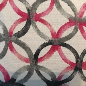Funda de almohada abstracta rosa/gris