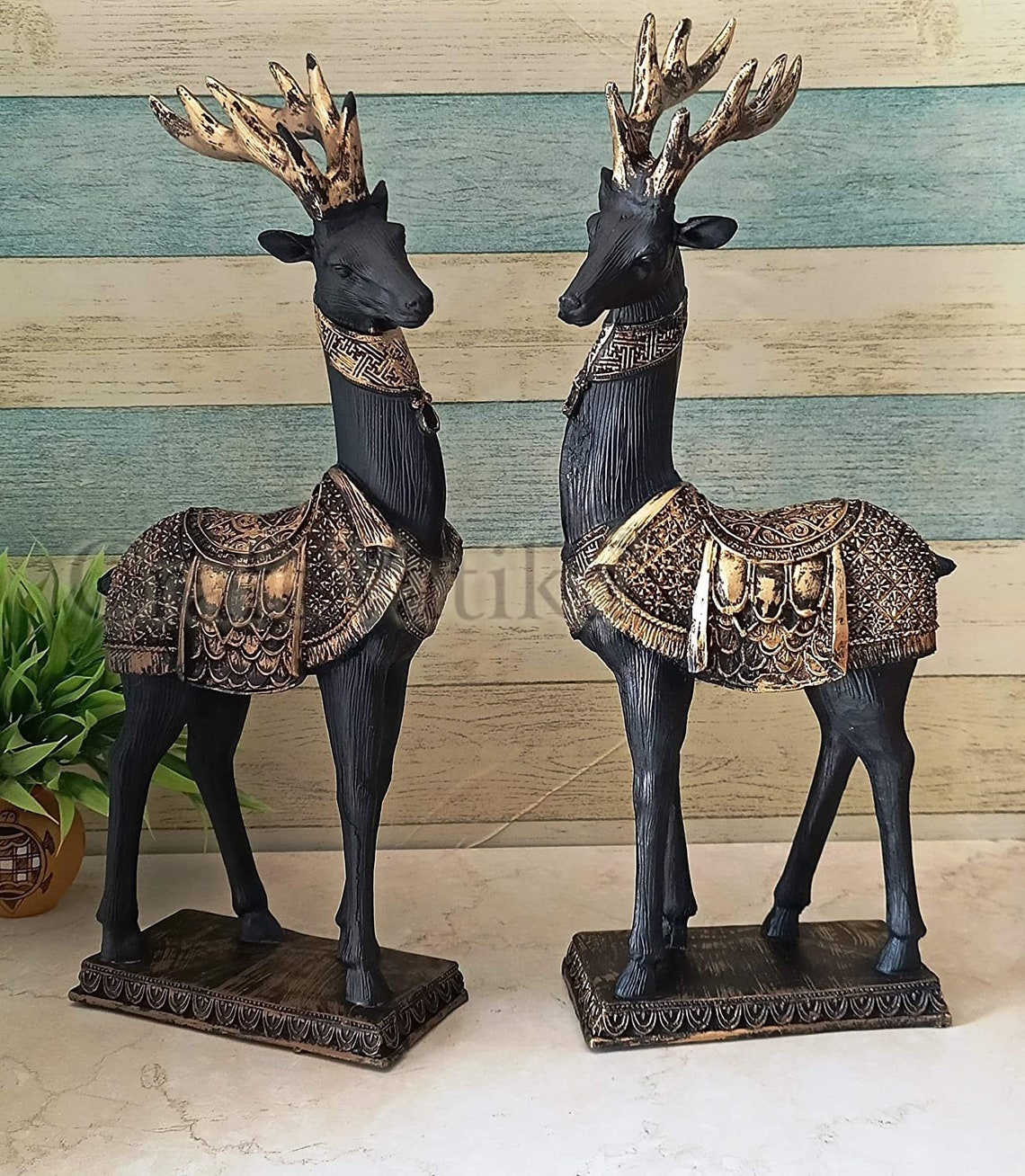 Handmade Deer Statue Set Of 2 Nature Themed House Etsy