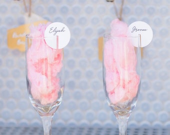 Personalized Drink Charm | Circle Drink Tag | Wedding Decor | Champagne Wall Name Tag | Custom Drink Tags For Wedding | Acrylic Escort Cards