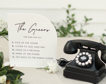 Audio Guest Book Sign | Custom Wedding Signage | Phone GuestBook | Unique Guest Book Sign | Acrylic Wedding Signage | Audio Guestbook