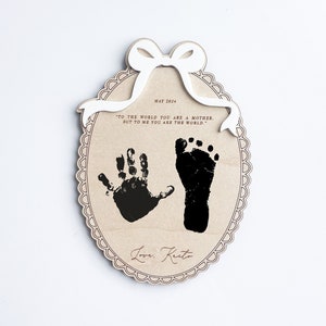 DIY First Mother&#39;s Day Handprint Art | 2025 Mother&#39;s Day Footprint Keepsake | Gift For New Mom | My First Mother&#39;s Day Sign | Baby Keepsake