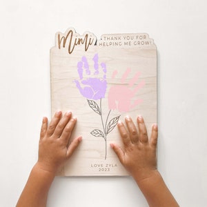 DIY Flower Handprint Art | Gift For Mom  | Personalized Mother's Day Gift | Handprint Art for Grandma | Mother's Day Sign | Hands Down