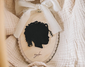 Custom Profile Silhouette Portrait | Kids Side Profile | Children Keepsake | Personalized Silhouette | Children's Portrait | Gift For Mom