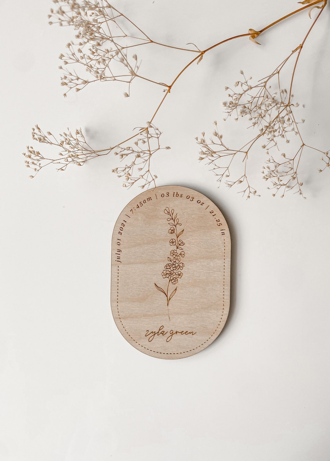 Personalized Baby Birth Stat Sign | Wooden Baby Stats Sign | Baby ...