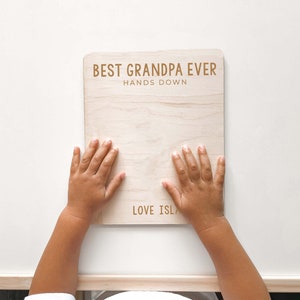 Best Dad Hands Down 2023 Father's Day Gift Gift For Grandfather Gift From Kids Hand Print Art Hands Down Best Grandpa image 2