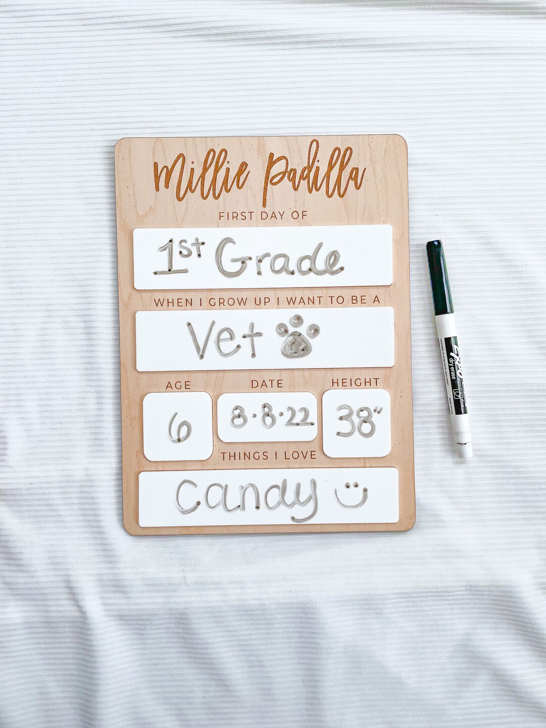 First Day of School Sign | Custom School Photo Prop | Back to School ...