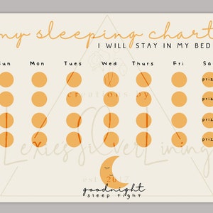 Tableau du sommeil Imprimable Neutre entre les sexes (en anglais seulement) Graphique de sommeil de téléchargement instantané (fr) Transition de Cosleeping
