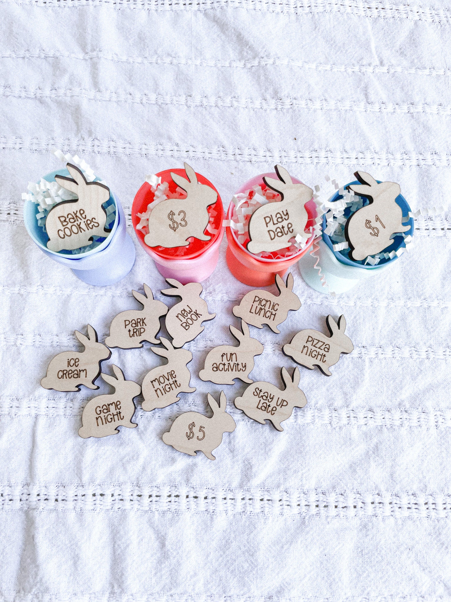 Easter Egg Hunt Tokens | Wood Easter Tokens | Set of 12 | Kid’s Easter Ideas | Easter Basket Filler | Easter Eggs | Unique Easter Ideas