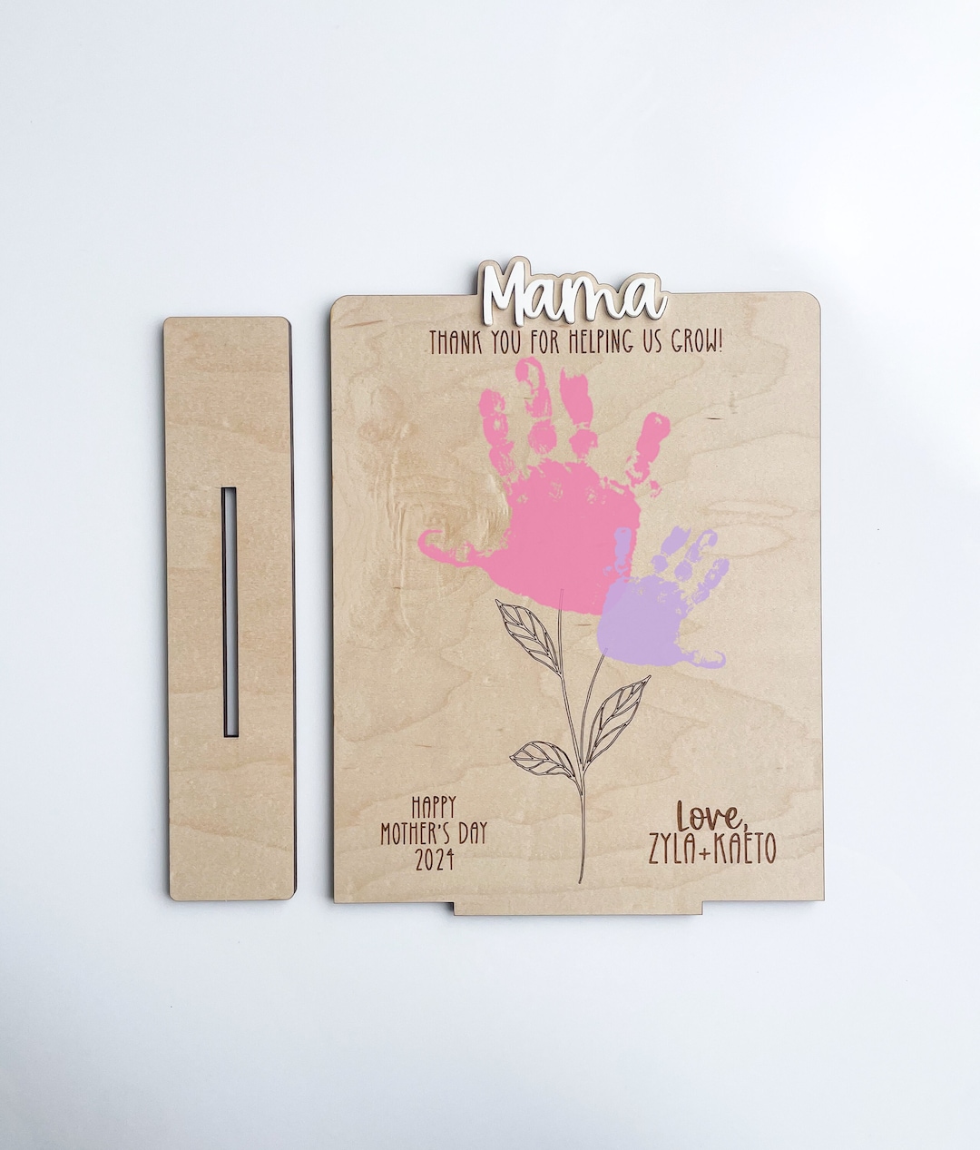 DIY Flower Handprint Art | Gift for Mom | Personalized Mother's Day ...