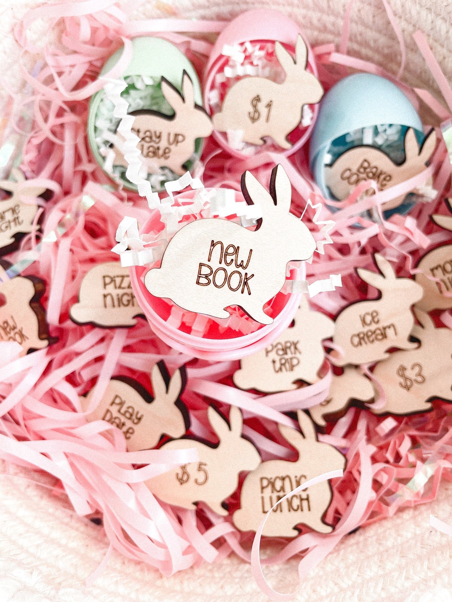 Easter Egg Hunt Tokens | Wood Easter Tokens | Set of 12 | Kid’s Easter Ideas | Easter Basket Filler | Easter Eggs | Unique Easter Ideas