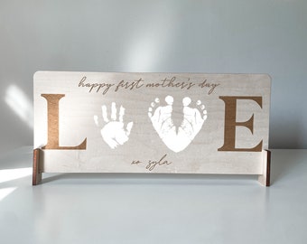 Baby's First Mother's Day Footprint Art 2025 Mother's Day