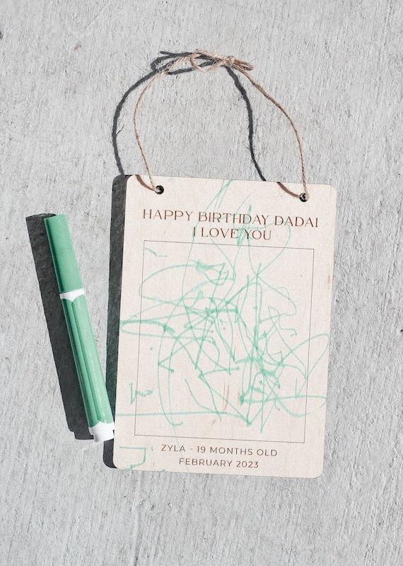 A Drawing for Dad | Gifts From Child | Birthday Gift From Kids | Mother's Day Gift | Children Art | Father's Day Gift | Grandparents Gift