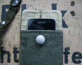 World War Two Inspired Late War German Werhmacht Field Grey Fabric Pocket Phone Sleeve or Pencil Case for Reenactor History Geek and Teacher