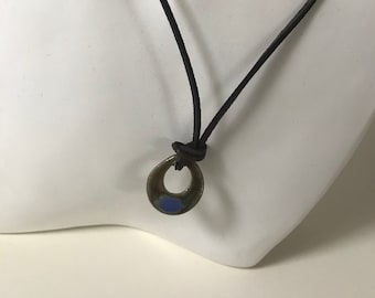 Simple and beautiful openwork porcelain pendant, original artistic jewelry, unique gift, ceramic jewellery, unusual necklace,