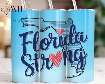 Florida Strong Tumbler 20oz Skinny Tumbler Florida Strong Sublimation Design PNG, DIGITAL Download, Florida png, Florida Strong Beach Wrap