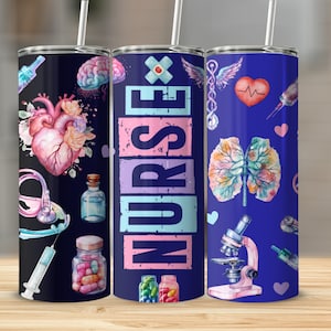 Nurse 20 oz Skinny Tumbler Sublimation Design Digital Download png Instant DIGITAL only, RN Tumbler Wrap, Nurse Tumbler Wrap, LPN Tumbler